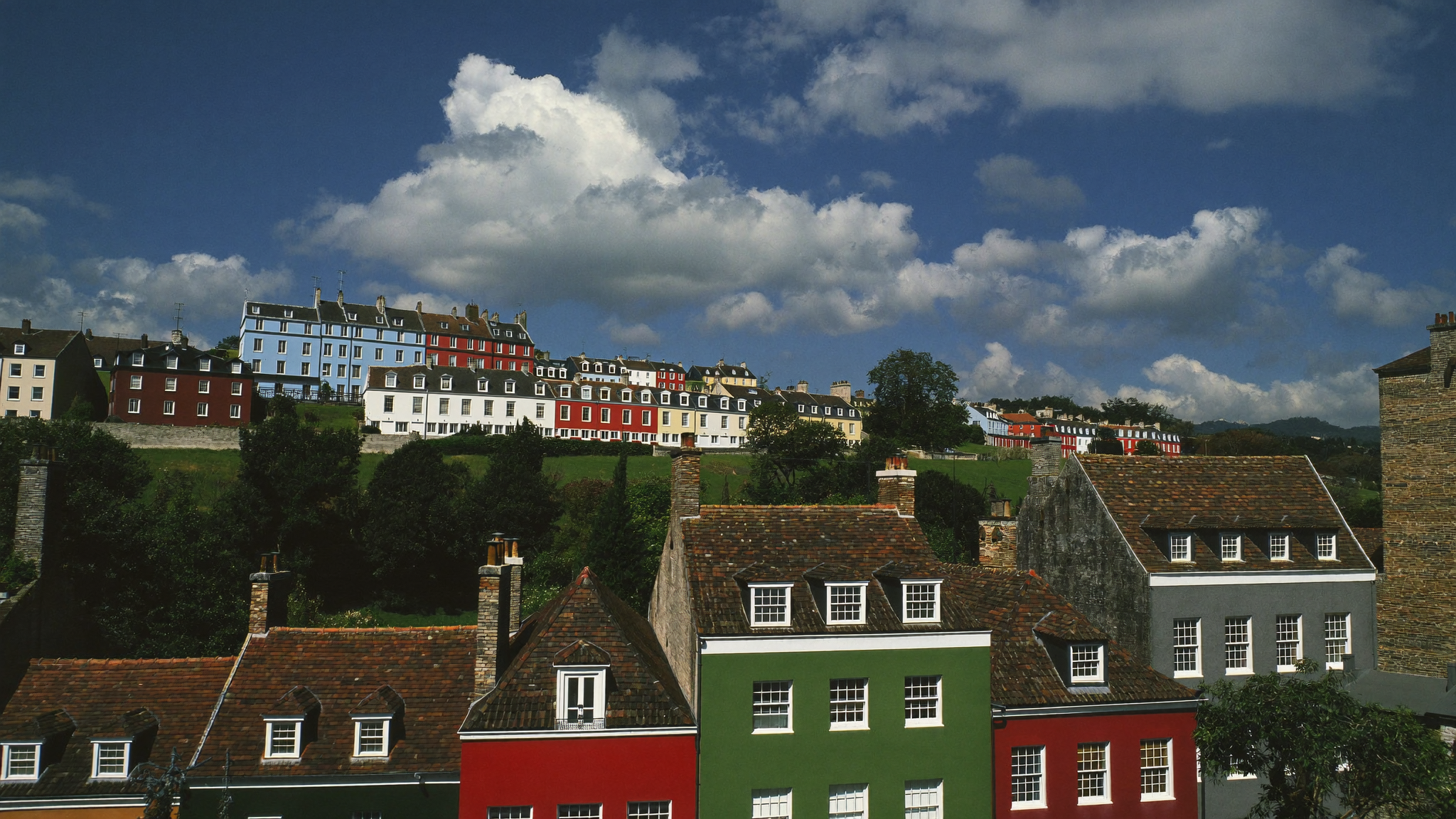 Bristol townhouses and rooftops
